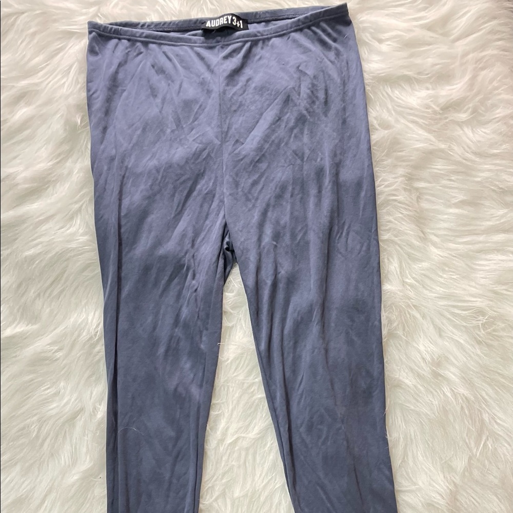 Indigo Crop Halter Top & Leggings Pants Set - Picture 6 of 6